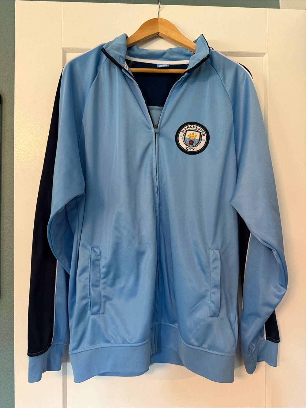Manchester City Light Blue & Navy Track Jacket